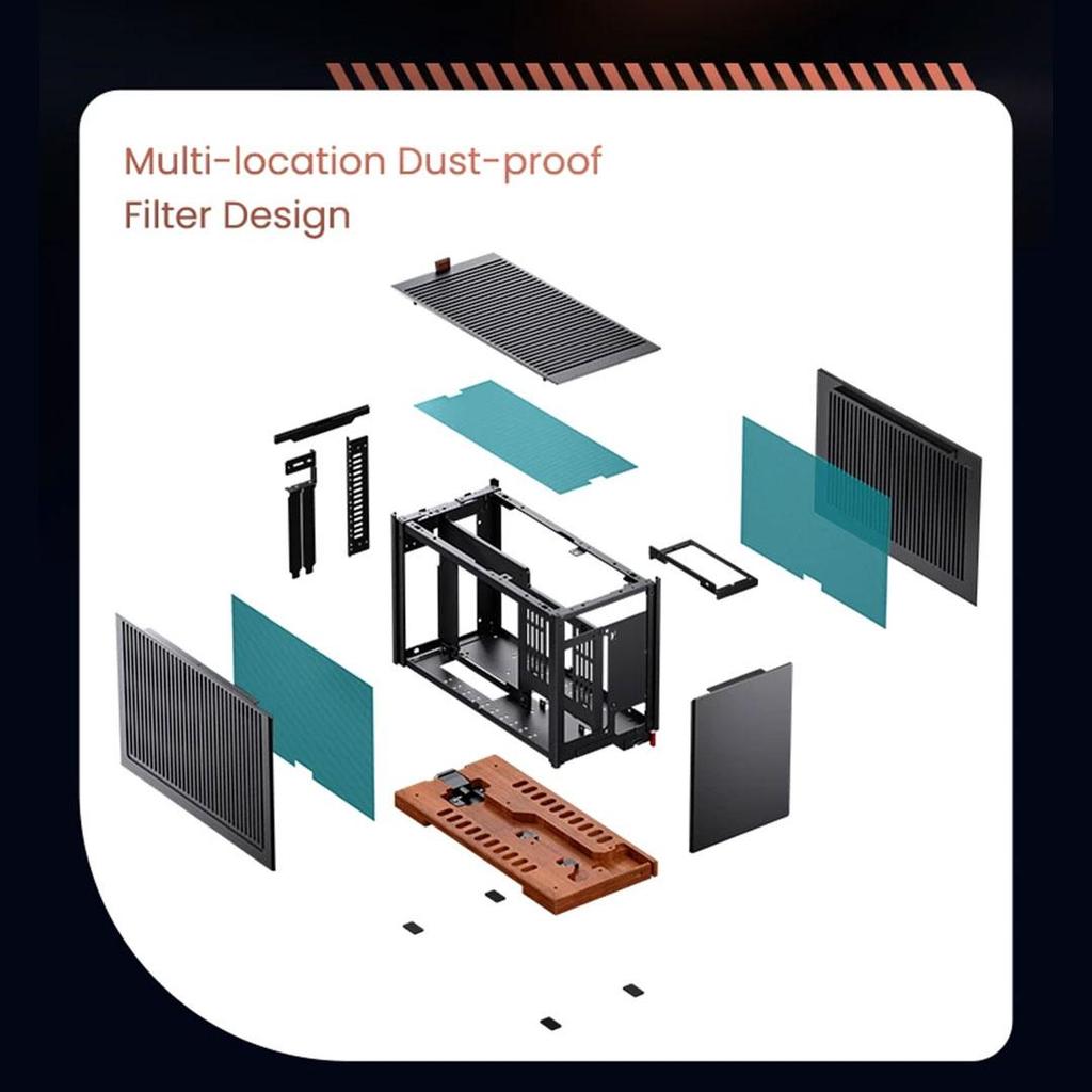 Jonsbo T9 Wood Black Case  - ITX Casing - Image 5