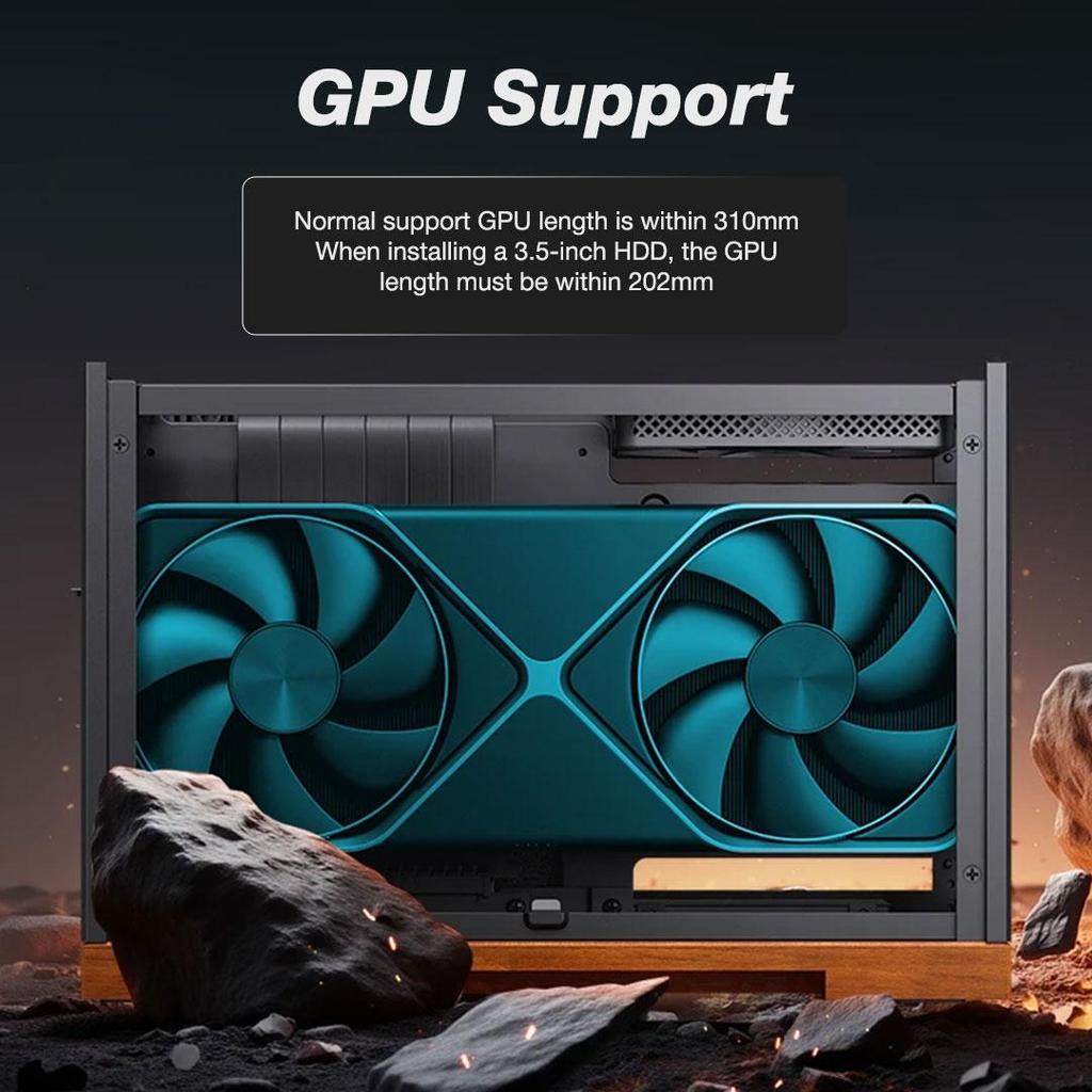 Jonsbo T9 Wood Black Case  - ITX Casing - Image 8