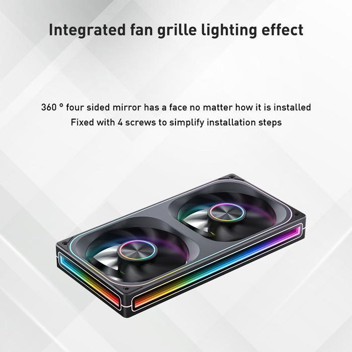 Jonsbo ZA-240 PWM ARGB Cooler Case 240mm - Fan Casing & Radiator 24cm - Image 6