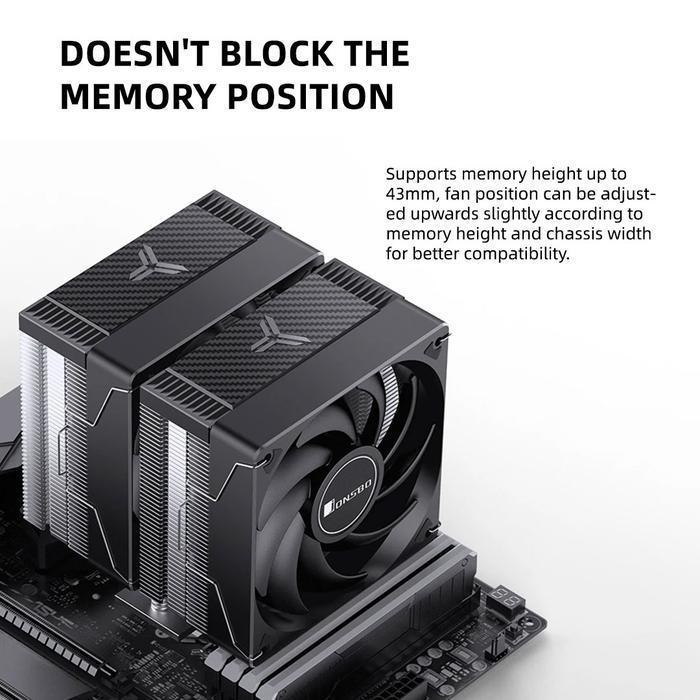 Jonsbo CR-3000E Standard Dual Tower - CPU Air Cooler Fan Intel & AMD - Image 3