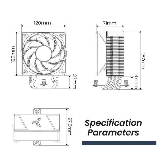 Jonsbo CR-1000 Max Standard - CPU Air Cooler Fan Intel & AMD - Image 5