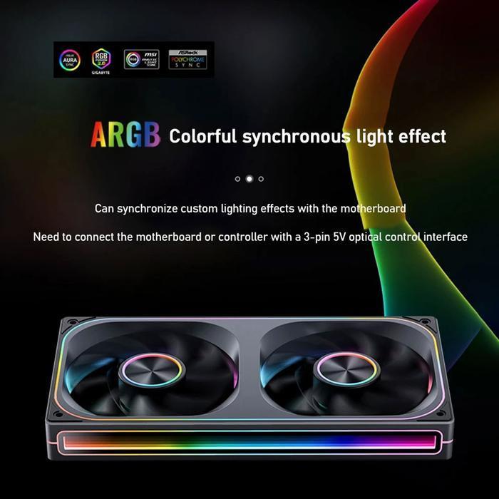 Jonsbo ZA-240 PWM ARGB Reverse Blade Cooler Case 240mm - Fan Casing & Radiator 24cm - Image 4