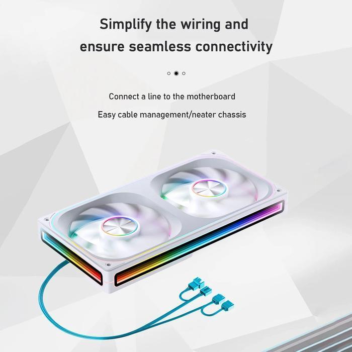 Jonsbo ZA-240 PWM ARGB Reverse Blade Cooler Case 240mm - Fan Casing & Radiator 24cm - Image 5