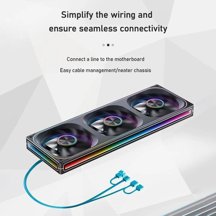 Jonsbo ZA-360 PWM ARGB Reverse Blade Cooler Case 360mm - Fan Casing & Radiator 36cm - Image 3