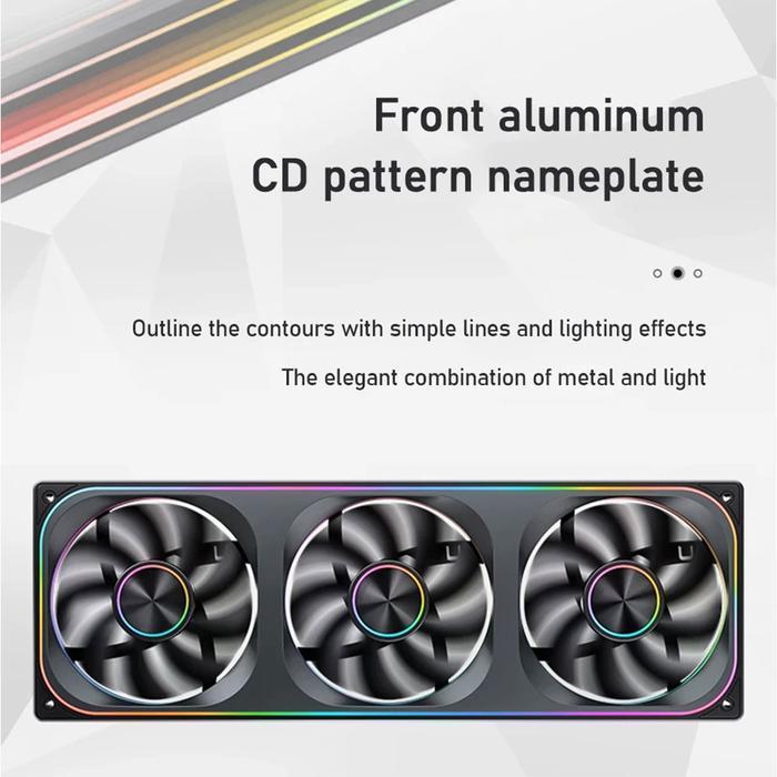 Jonsbo ZA-360 PWM ARGB Reverse Blade Cooler Case 360mm - Fan Casing & Radiator 36cm - Image 4