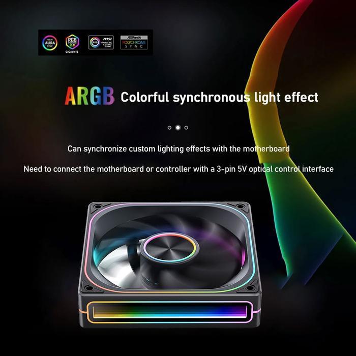 Jonsbo ZA-120 PWM ARGB Cooler Case 120mm - Fan Casing & Radiator 12cm - Image 4