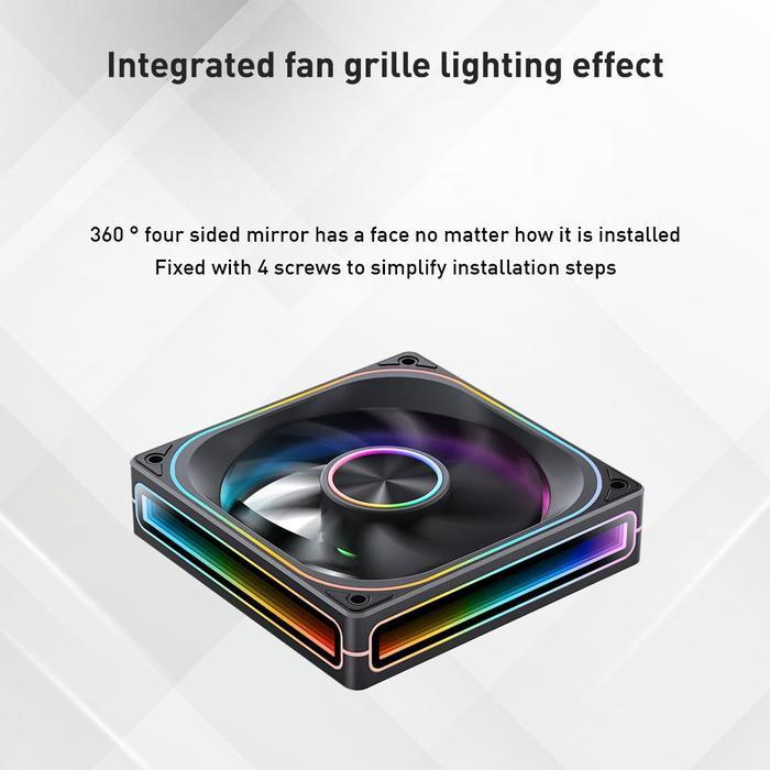 Jonsbo ZA-120 PWM ARGB Cooler Case 120mm - Fan Casing & Radiator 12cm - Image 7