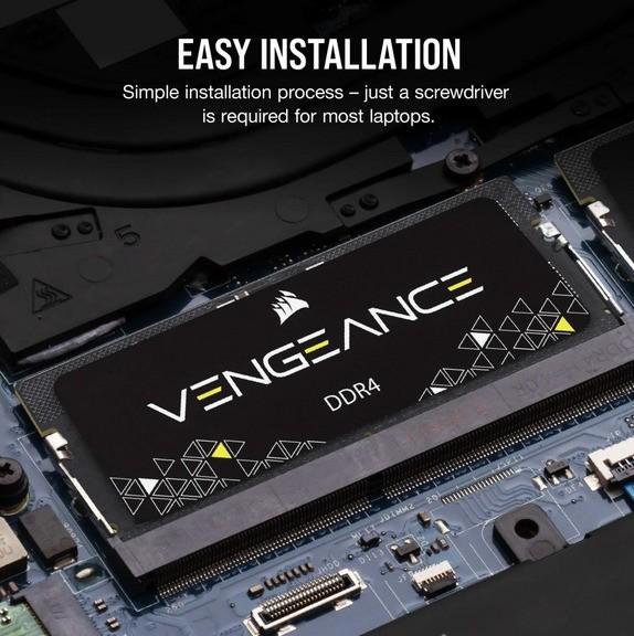 Memory Corsair Vengeance Sodimm DDR4 PC25600 3200Mhz 16GB Ram - Image 3