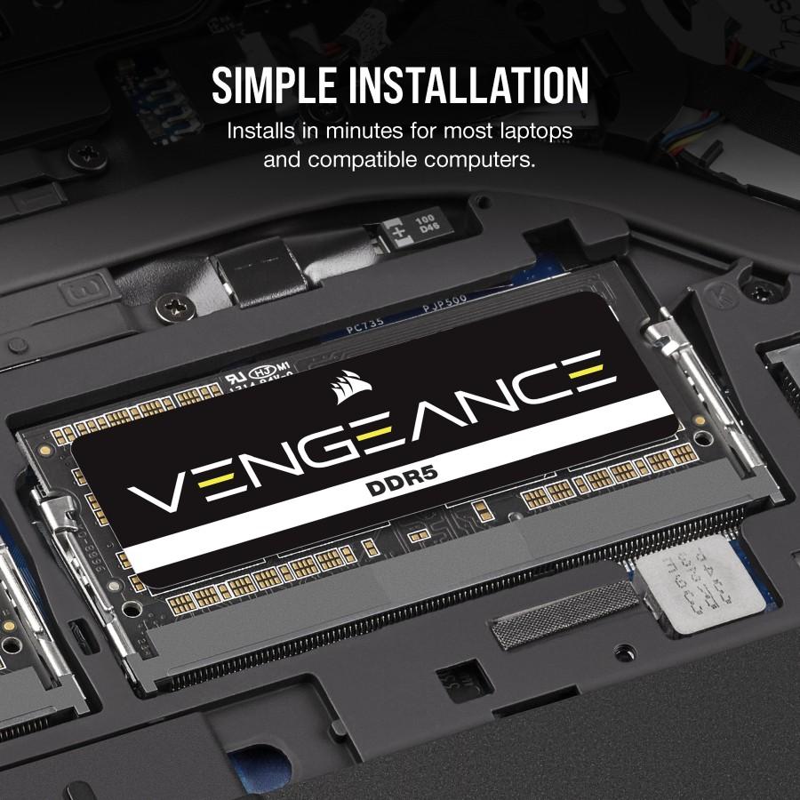 Memory Corsair Vengeance Sodimm DDR5 PC38400 4800Mhz 32GB 2X16GB Ram - Image 4