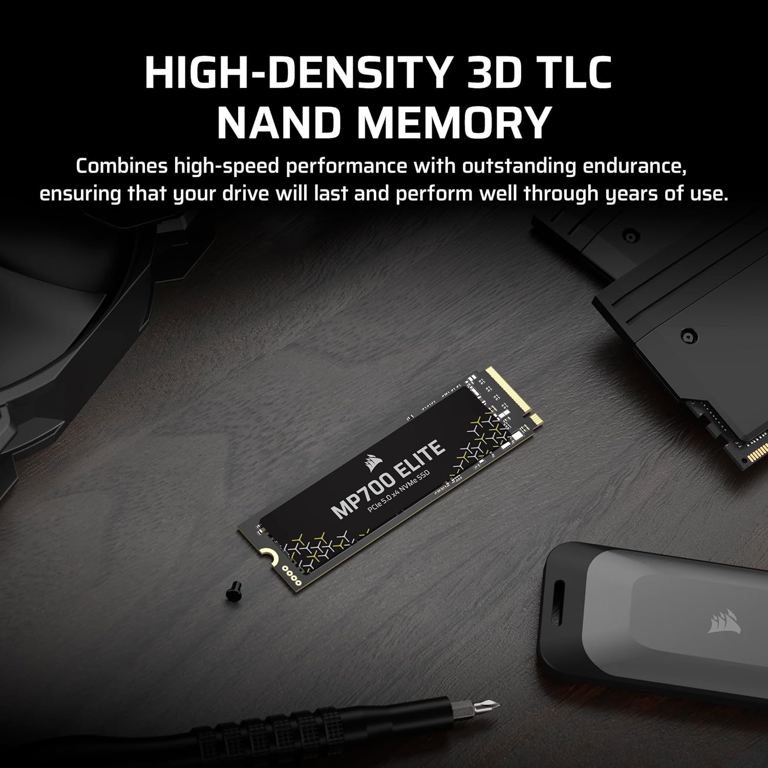 Corsair SSD MP700 Elite M.2 Pcie Gen5 Nvme 2280 1TB - M2 1 TB - Image 7