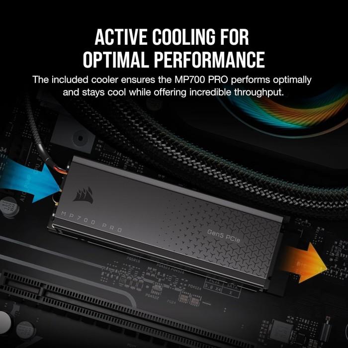 Corsair SSD MP700 PRO M.2 Pcie Gen5 Nvme 2280 1TB - M2 1 TB with Air Cooler - Image 6