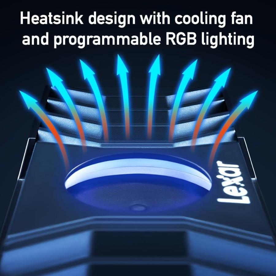 Lexar SSD NM1090 Heatsink Pcie Gen5 NVMe M.2 1TB - LNM1090 M2 1 TB - Image 3