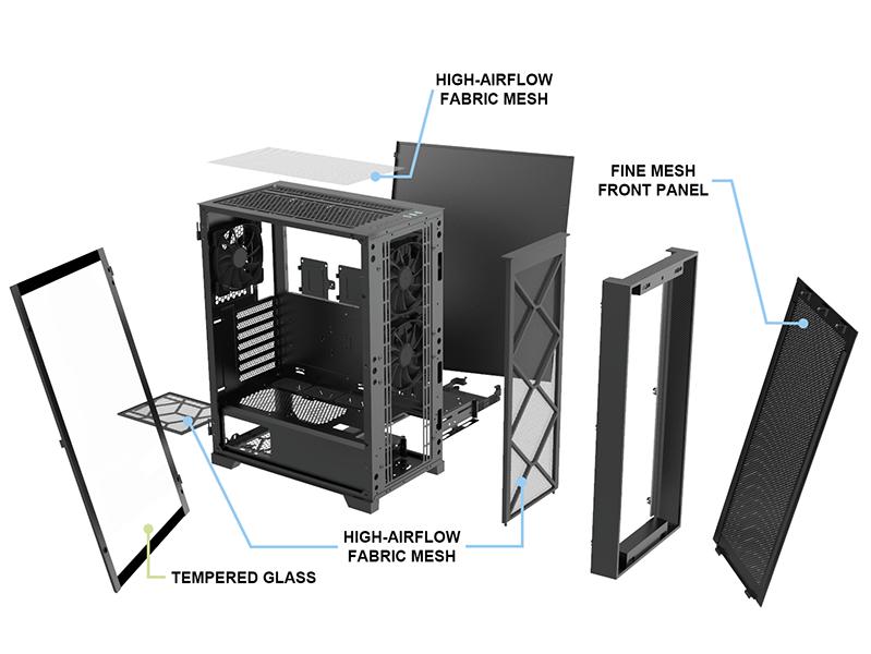 Montech Air 1000 Lite CPU Case - Tempered Glass Chassis - Image 6