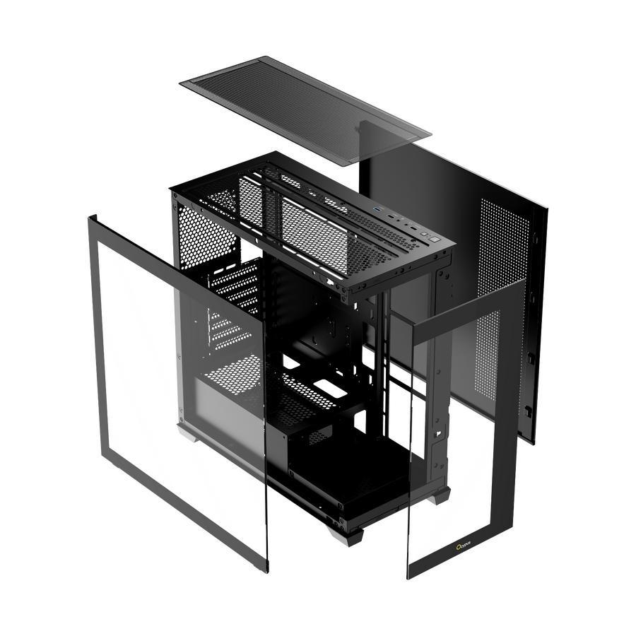 Ocypus Gamma C72 Panoramic Mid Tower Case - Tempered Glass Casing - Image 6