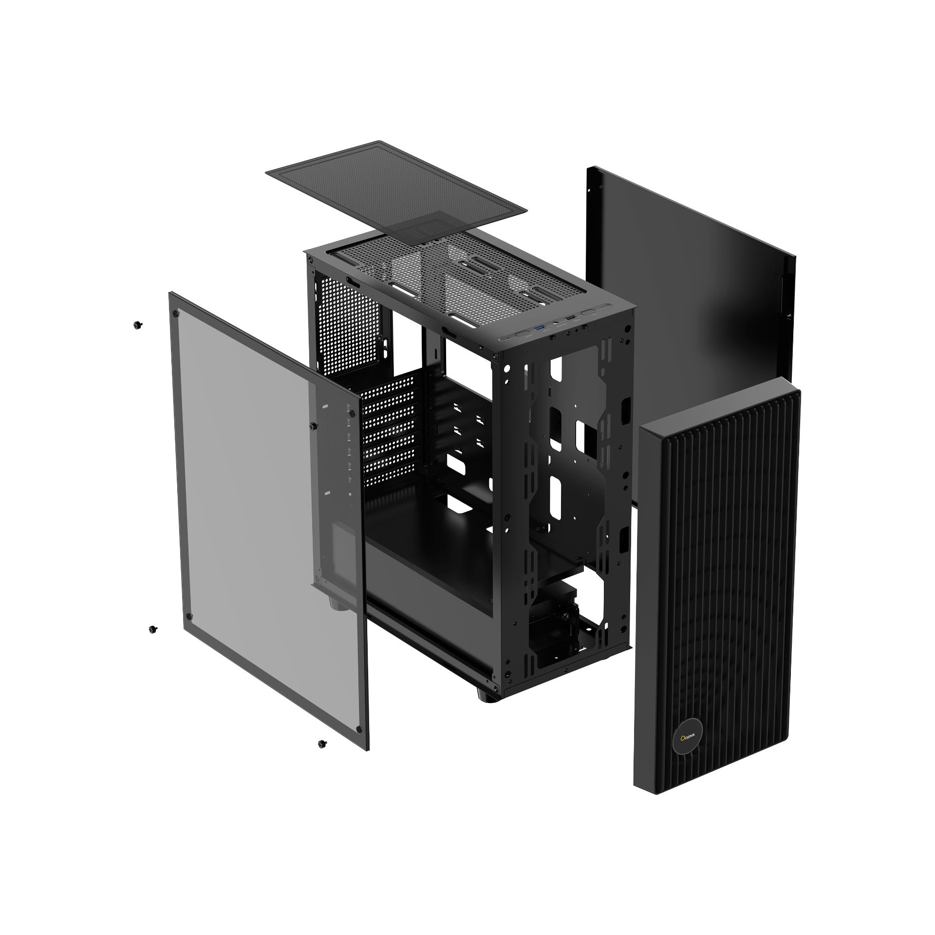 Ocypus Gamma C70 ARGB Mid Tower Case - Tempered Glass Casing - Image 8