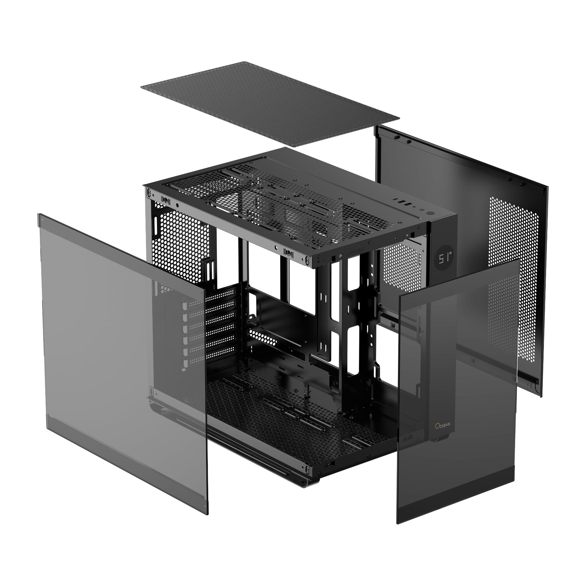 Ocypus Iota C70 Panoramic ARGB Mid Tower Case - Tempered Glass Casing - Image 6