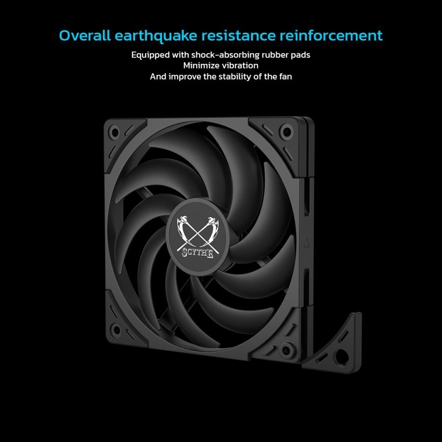 SCYTHE Wonder Tornado Slim 120 PWM Cooler Case - Fan Casing 12cm - Image 2