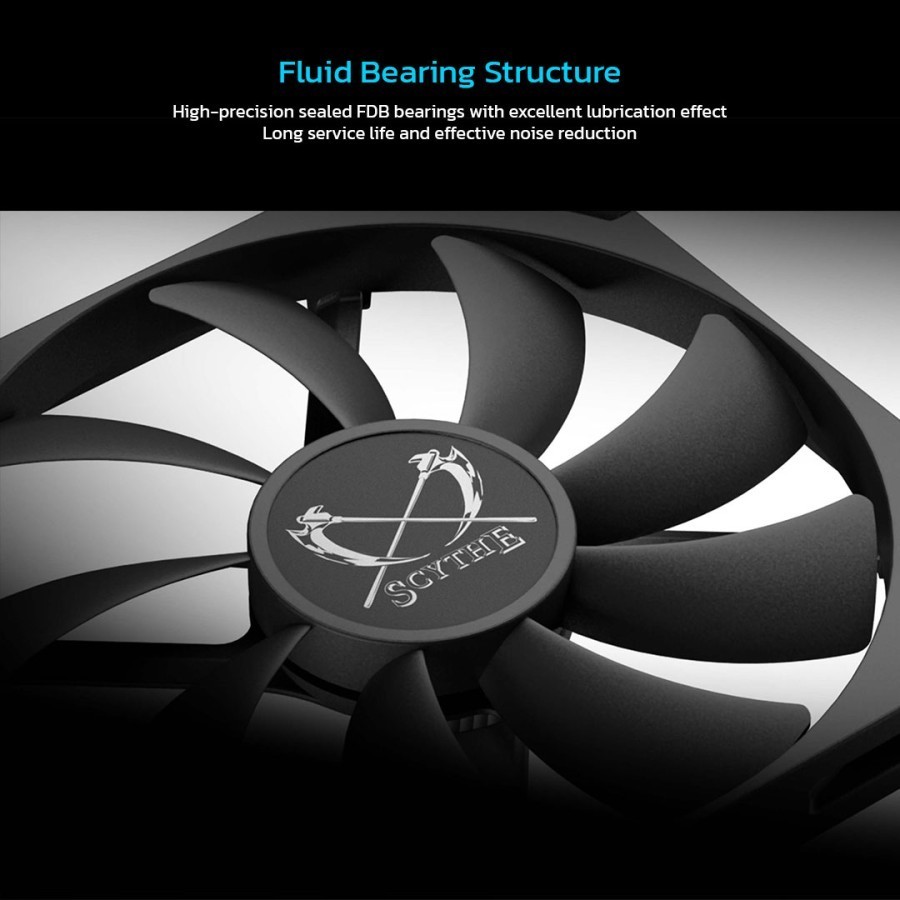 SCYTHE Wonder Tornado Slim 120 PWM Cooler Case - Fan Casing 12cm - Image 4
