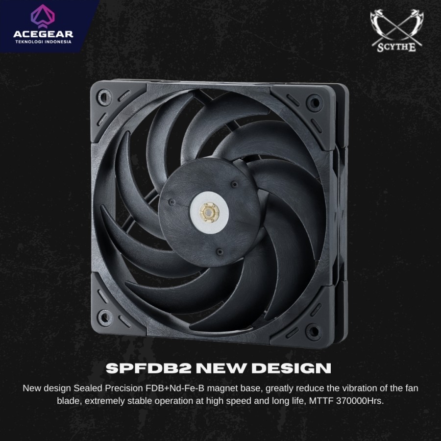 SCYTHE Grand Tornado 120 PWM Cooler - Fan Radiator 12cm - Image 2