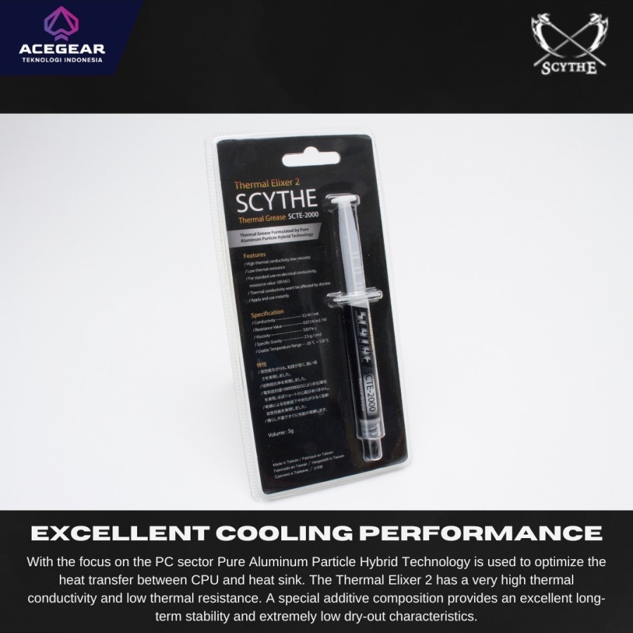 SCYTHE Thermal Paste Elixer 2 - Pasta Suntik Processor 5 Gram - Image 2