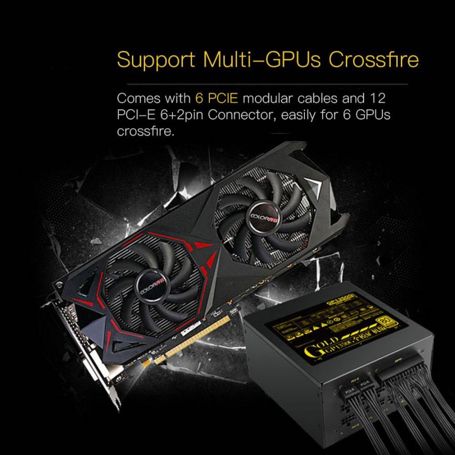 Segotep GP1350G 1250Watt PSU/ Power Supply 1250W 80+ Plus Gold Modular - Image 4