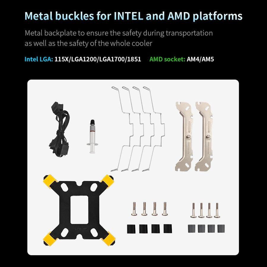 Segotep FZ6 PRO ARGB Dual Tower - CPU Cooler Fan Intel & AMD - Image 7
