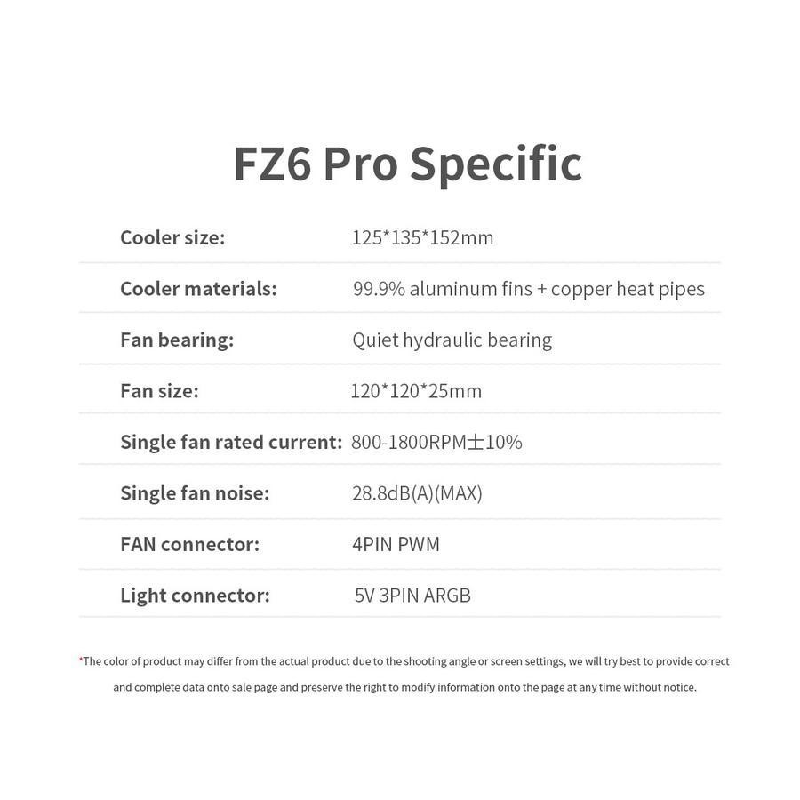 Segotep FZ6 PRO ARGB Dual Tower - CPU Cooler Fan Intel & AMD - Image 8