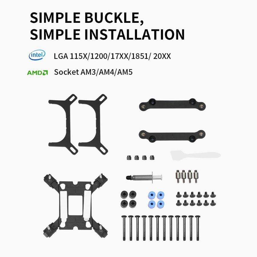 Segotep BeAced 240 ARGB - CPU AIO Liquid Cooler Fan 240mm with LCD Digital Display - Image 8