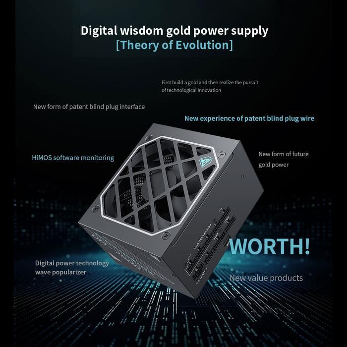 Segotep DM-750G ATX 3.1 PCIE5 750W PSU - Power Supply 750 Watt 80+ Gold Full Modular - Image 3