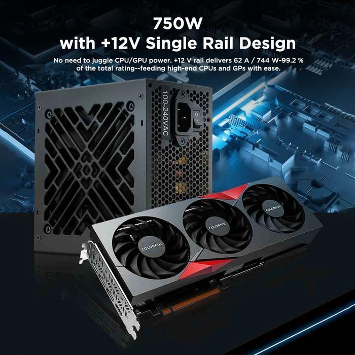 Segotep BN750W ID ATX 3.1 PCIE5 750W PSU - Power Supply 750 Watt 80+ Bronze - Image 4