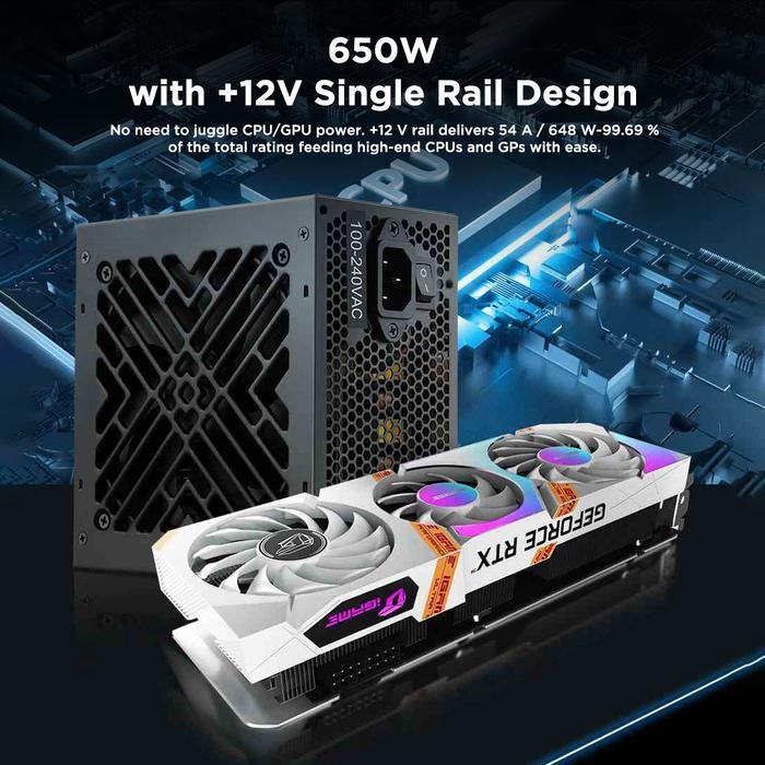 Segotep BN650W ID ATX 2.3 PCIE5 650W PSU - Power Supply 650 Watt 80+ Bronze - Image 2