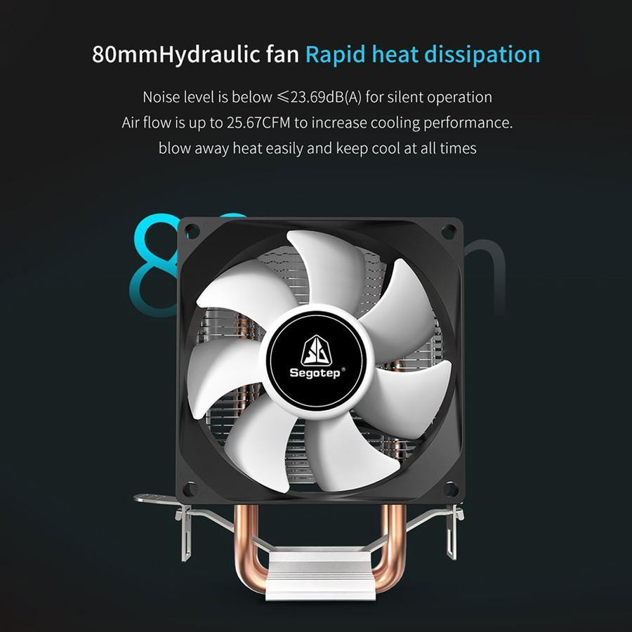 Segotep Wind Clear T2 Single Tower - CPU Cooler Fan Intel & AMD - Image 2