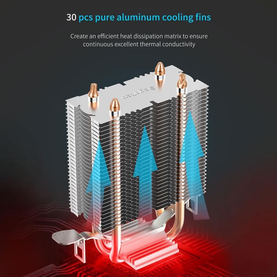 Segotep Wind Clear T2 Single Tower - CPU Cooler Fan Intel & AMD - Image 3