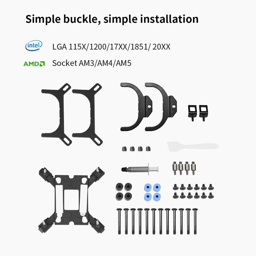 Segotep BeAced 360 ARGB - CPU AIO Liquid Cooler Fan 360mm with LCD Digital Display - Image 8