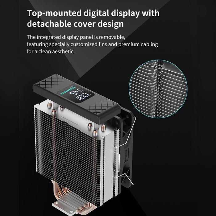 Segotep FI4 ARGB Digital Single Tower - CPU Cooler Fan Intel & AMD - Image 4
