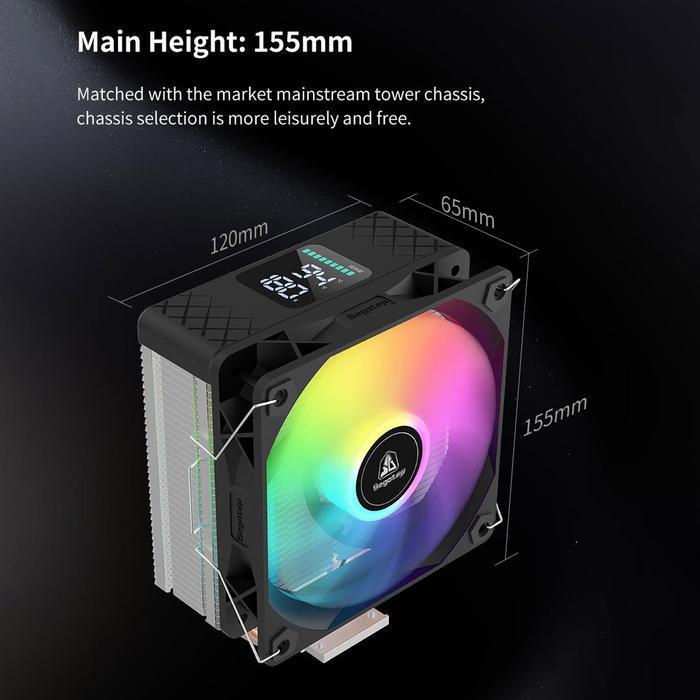 Segotep FI4 ARGB Digital Single Tower - CPU Cooler Fan Intel & AMD - Image 5