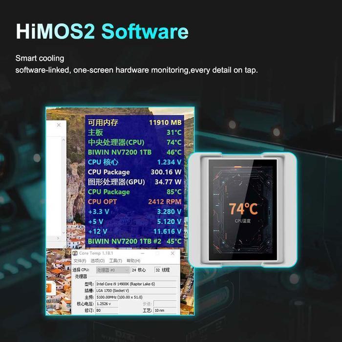 Segotep ICEREEZE 360 ARGB - CPU AIO Liquid Cooler Fan 360mm with LCD Display - Image 4