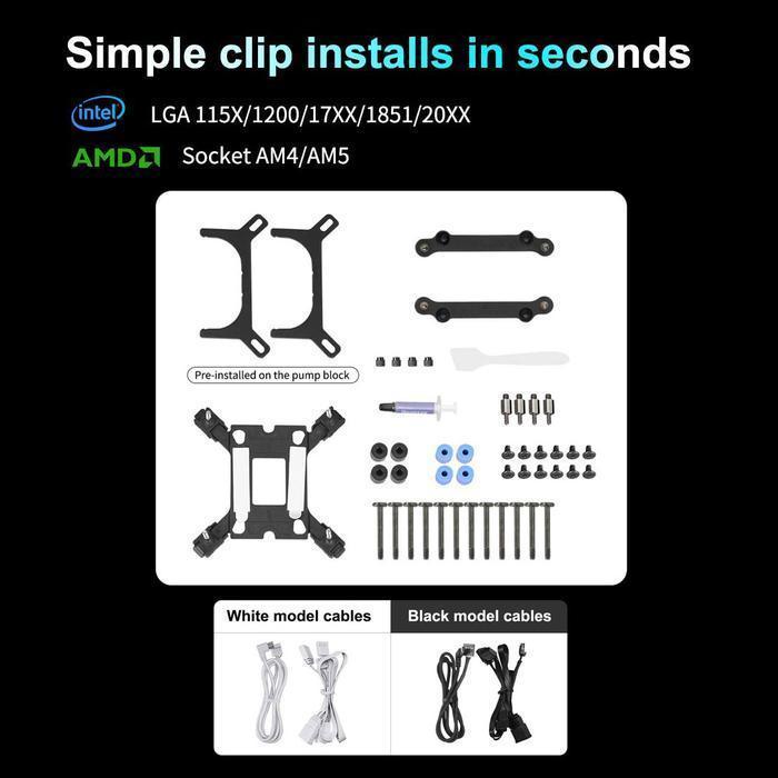 Segotep ICEREEZE 360 ARGB - CPU AIO Liquid Cooler Fan 360mm with LCD Display - Image 8