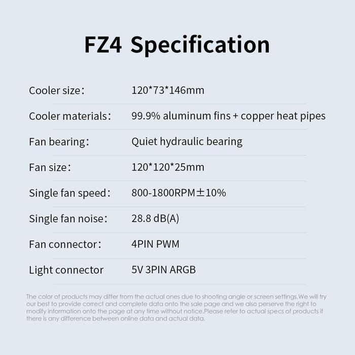 Segotep FZ4 ARGB - CPU Air Cooler Fan Intel & AMD - Image 7