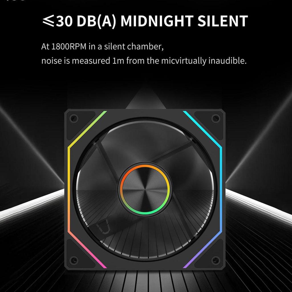 Segotep Irisflo U120 PWM ARGB Cooler Case 120mm - Fan Casing 12cm - Image 7