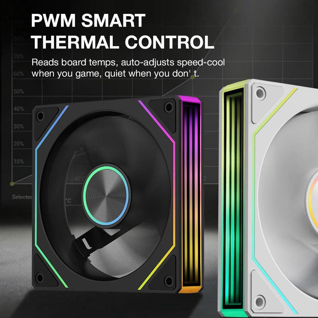 Segotep Irisflo U120 PWM ARGB Cooler Case 120mm - Fan Casing 12cm - Image 8