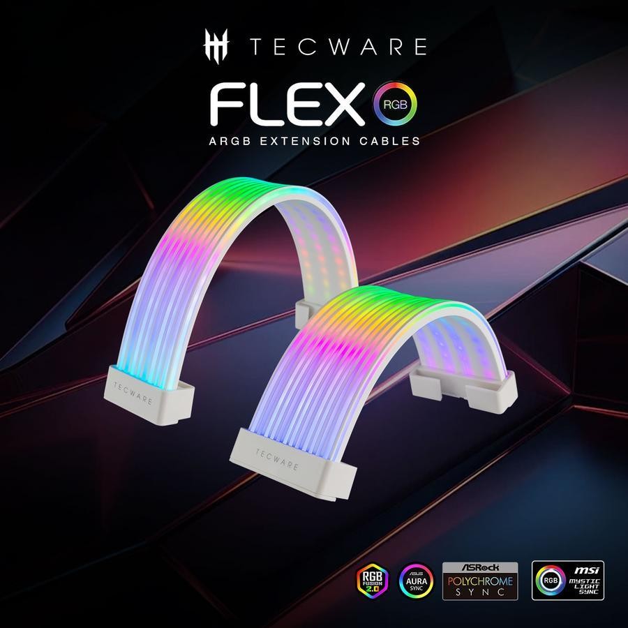 Tecware Flex RGB ARGB Extension PSU Cable - Power Supply Light Strip Cable Set - Image 3