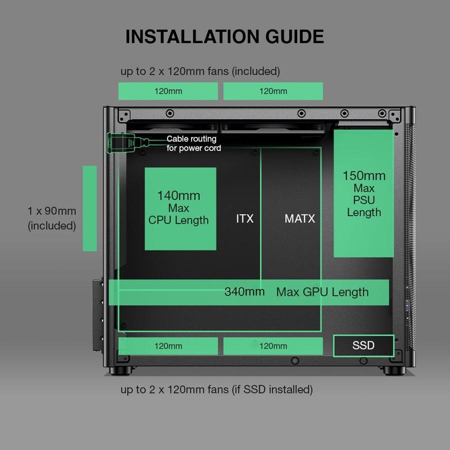 Tecware Fusion 3 Case  - Full Micro Mesh Casing - Image 4