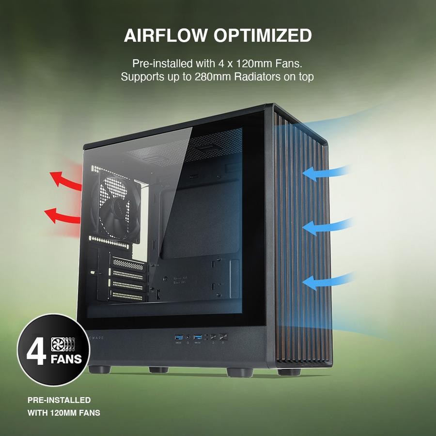 Tecware Timber M Case  - Tempered Glass Casing - Image 3