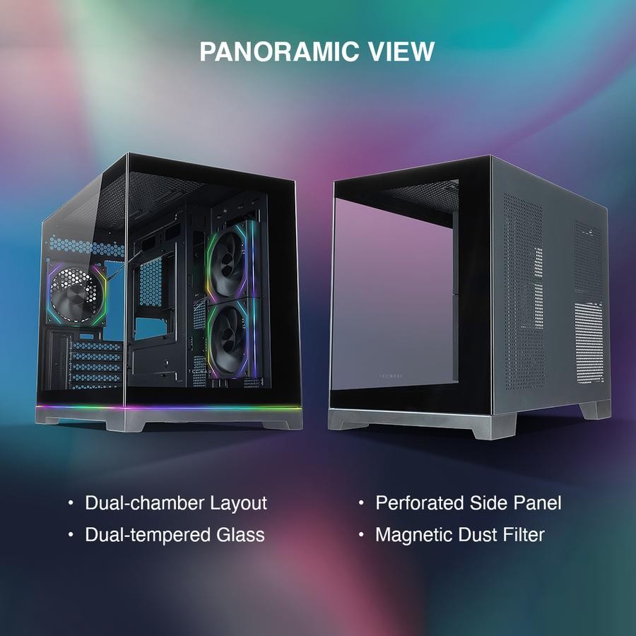 Tecware VXN GLOW M ARGB Case  - Tempered Glass Casing - Image 2