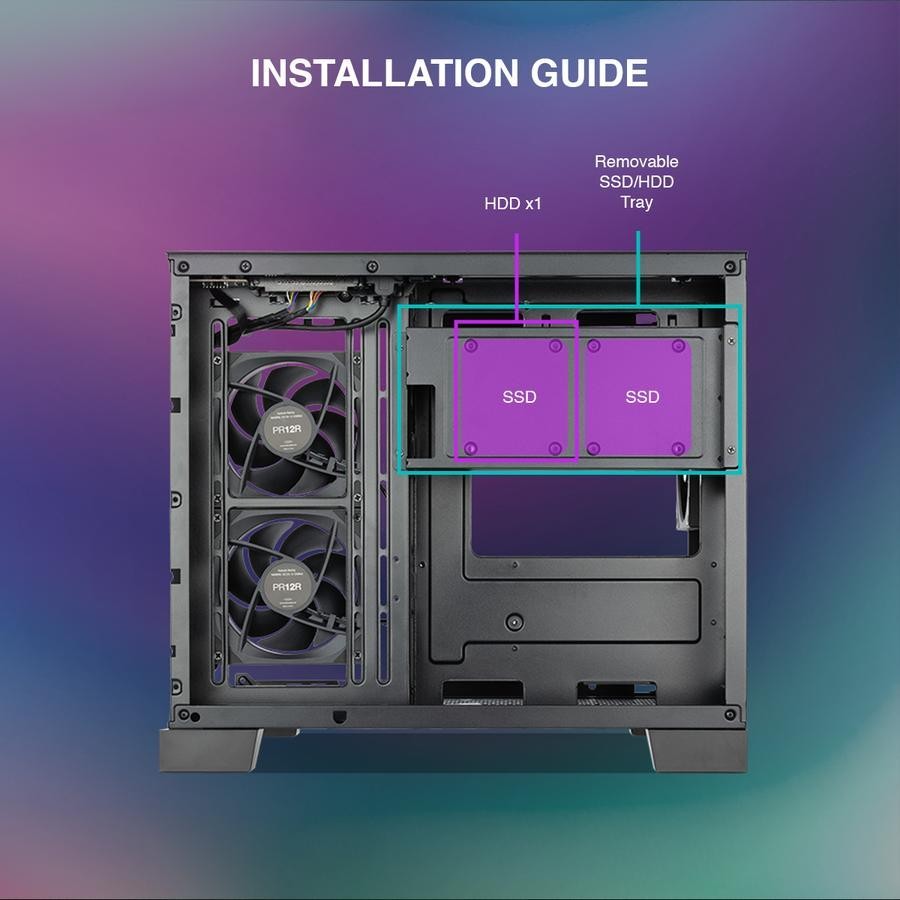 Tecware VXN GLOW M ARGB Case  - Tempered Glass Casing - Image 5