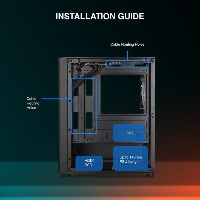 Tecware Neo M3 TG Case - Tempered Glass Casing - Image 4