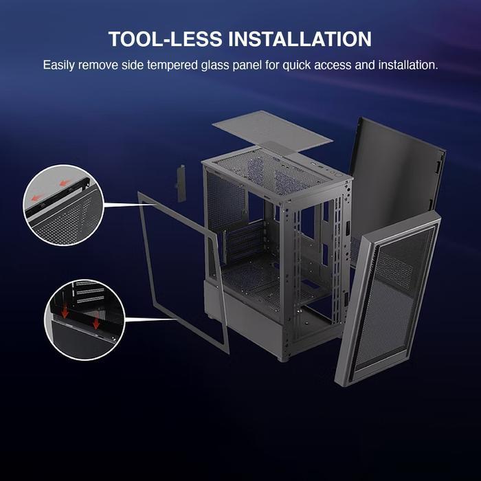 Tecware Neo M3 TG Case - Tempered Glass Casing - Image 7