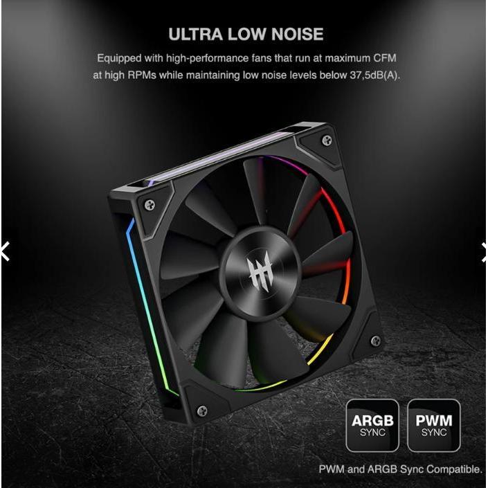 Tecware Neon 240 ARGB - CPU AIO Liquid Cooler Fan 240mm with IPS LCD Display - Image 5