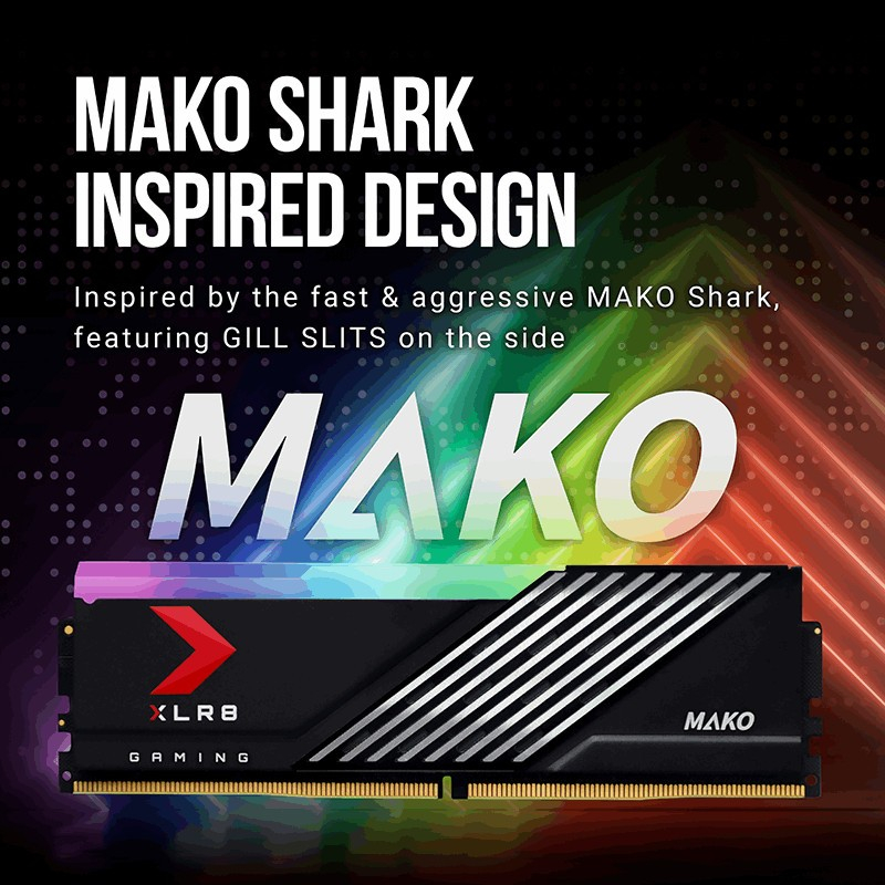 Memory PNY XLR8 MAKO RGB PC51200 6400Mhz DDR5 32GB - 2x16GB Ram - Image 2